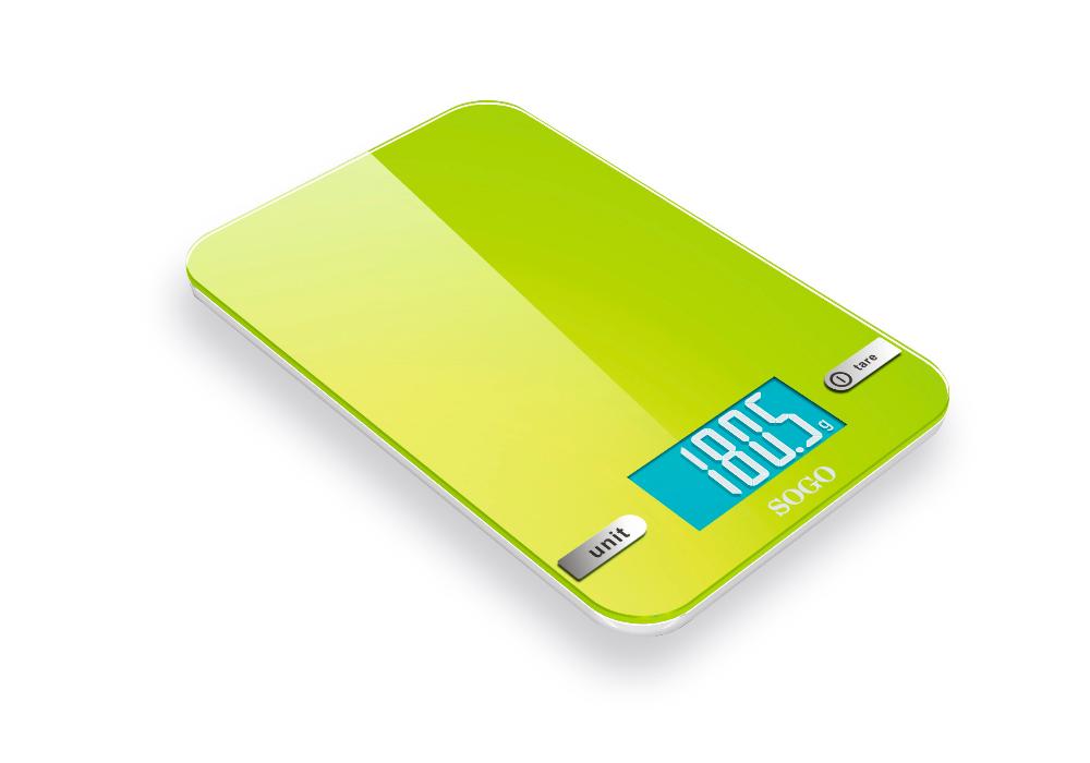 Slika SOGO Kuhinjska vaga BAC-SS-3960-G Digitalna Zelena , 5 Kg