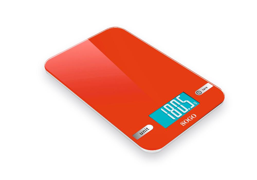 Slika SOGO Kuhinjska vaga BAC-SS-3960 -R Digitalna Crvena , 5 Kg