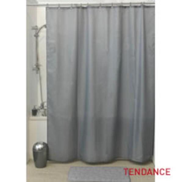 Slika TENDANCE ZAVESA ZA KADU + 12 PP KUKICA 180 x 200 CM POLIESTER, SIVA