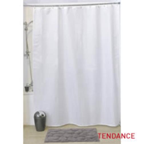 Slika TENDANCE ZAVESA ZA KADU + 12 PP KUKICA 180x200 CM POLIESTER, BELA