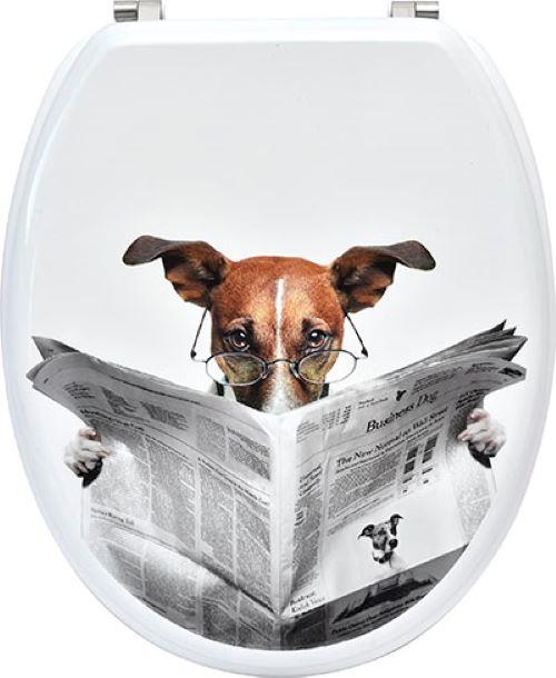 Slika TENDANCE WC DASKA MDF SA METALNIM OKOVIMA, KARAMEL