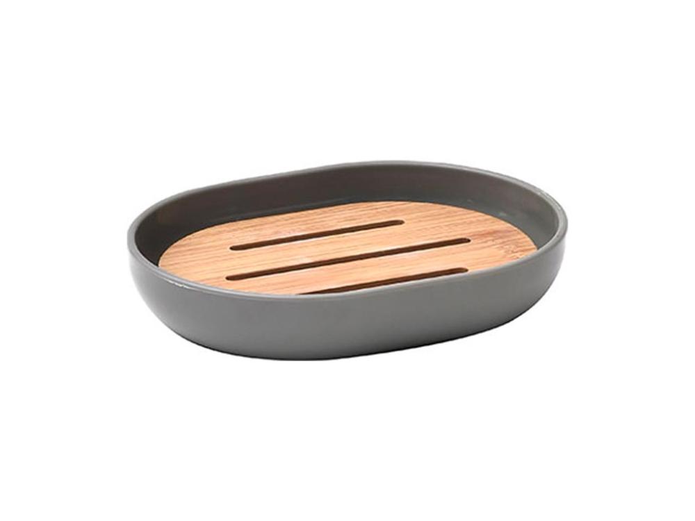 Slika TENDANCE DRŽAČ SAPUNA PS, BAMBUS, SIVI