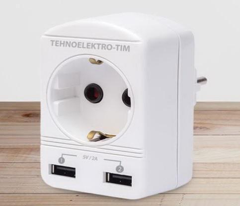 Slika UTIKAC-PRIKLJUCNICA+2USB