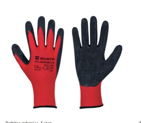 Slika RUKAVICA"WURTH" RED LATEX 10