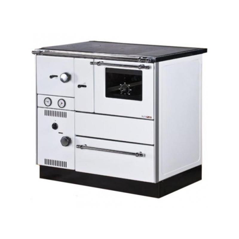 Slika ALFA PLAM Šporet za etažno grejanje TERM 27 LEVI Bela Drvo/Ugalj