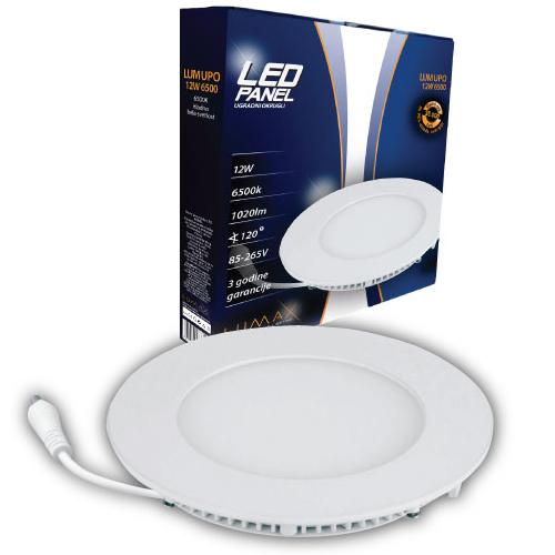 Slika LUMAX LED PANEL UGRADNI OKRUGLI MUPO-12W 6500K