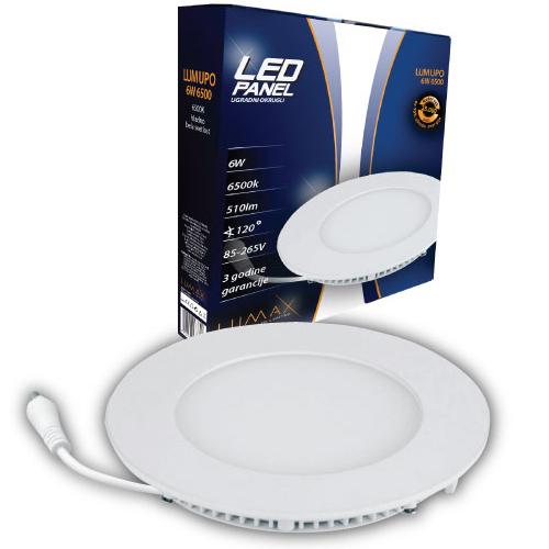 Slika LUMAX LED PANEL UGRADNI OKRUGLI MUPO-6W 6500K
