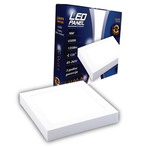 Slika LUMAX LED PANEL NADGRADNI ČETVRTASTI MNPK 18W 6500K