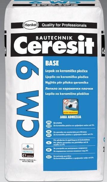 Slika HENKEL CM 09 BASE LEPAK ZA KERAMIČKE PLOČICE 25 KG