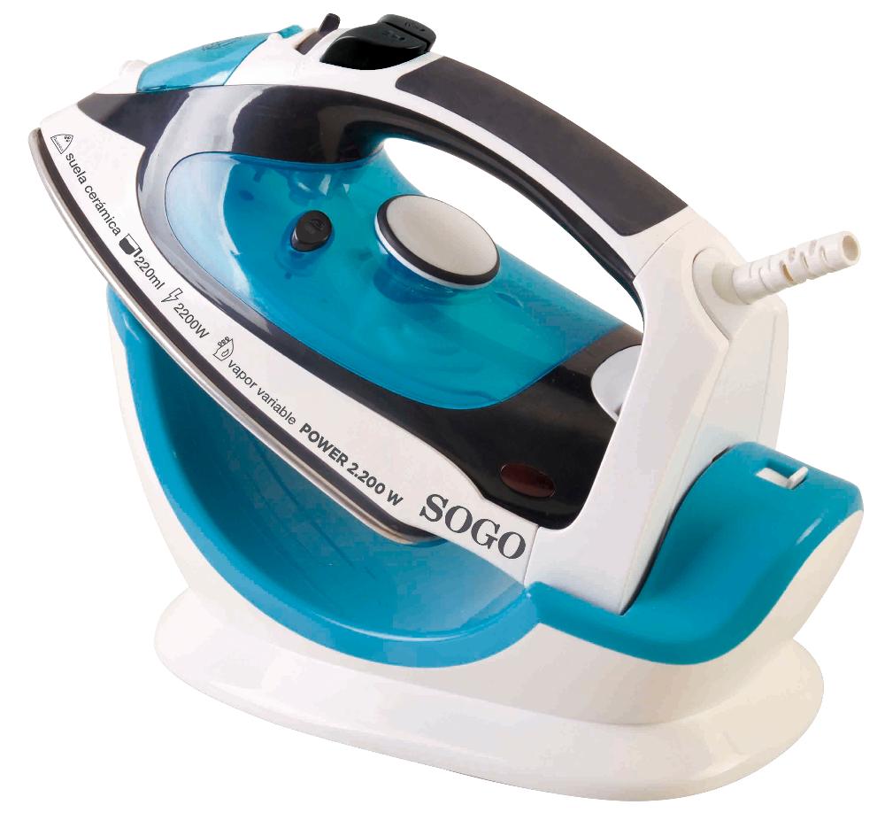 Slika SOGO Pegla PLA-SS-6455-B  Parna 2 u 1 kabl/bežična , Bela/Plava
