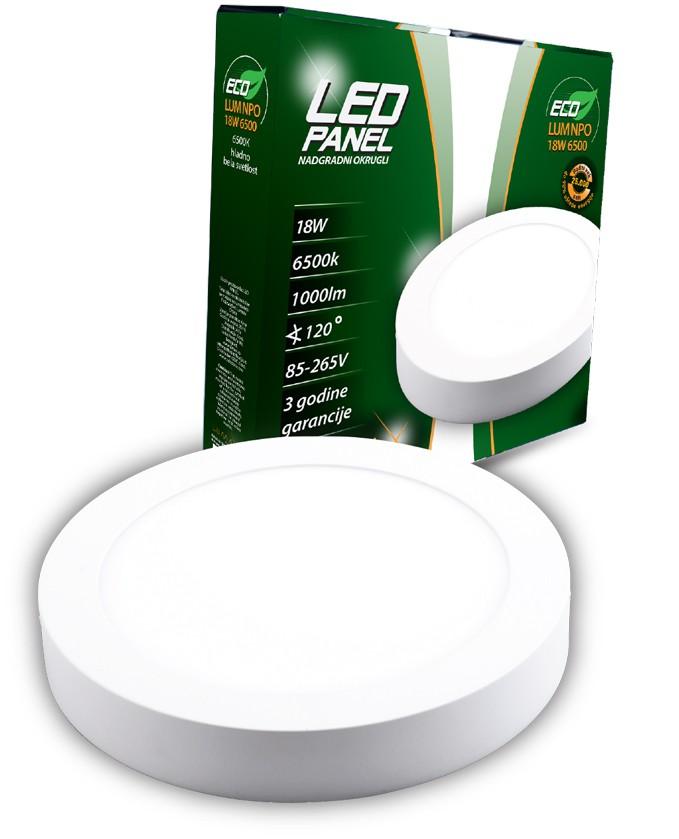 Slika LUMAX LED PANEL NADGRADNI OKRUGLI  MNPO 18W 6500K EKO