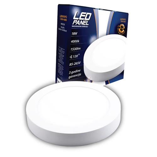 Slika LUMAX LED PANEL NADGRADNI OKRUGLI MNPO 18W 4000K