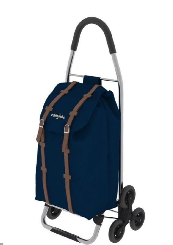 Slika KOLICA ZA KUPOVINU SA TRI TOČKA PLAVA COLOMBO