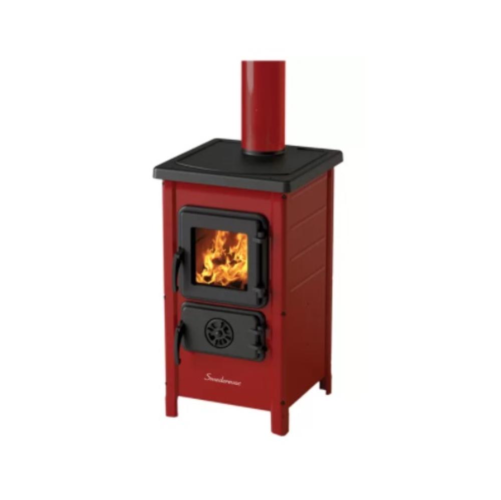 Slika MBS Peć na čvrsto gorivo HAPPY Crvena 6,1 kw