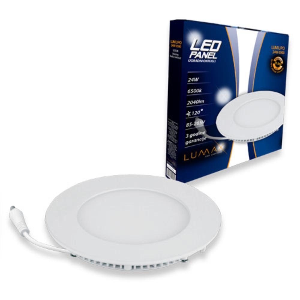 Slika LUMAX LED PANEL UGRADNI OKRUGLI MUPO-24W 6500K