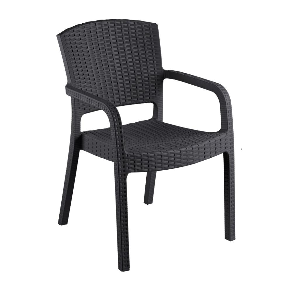 Slika STOLICA VERONA RATAN ANTRACIT