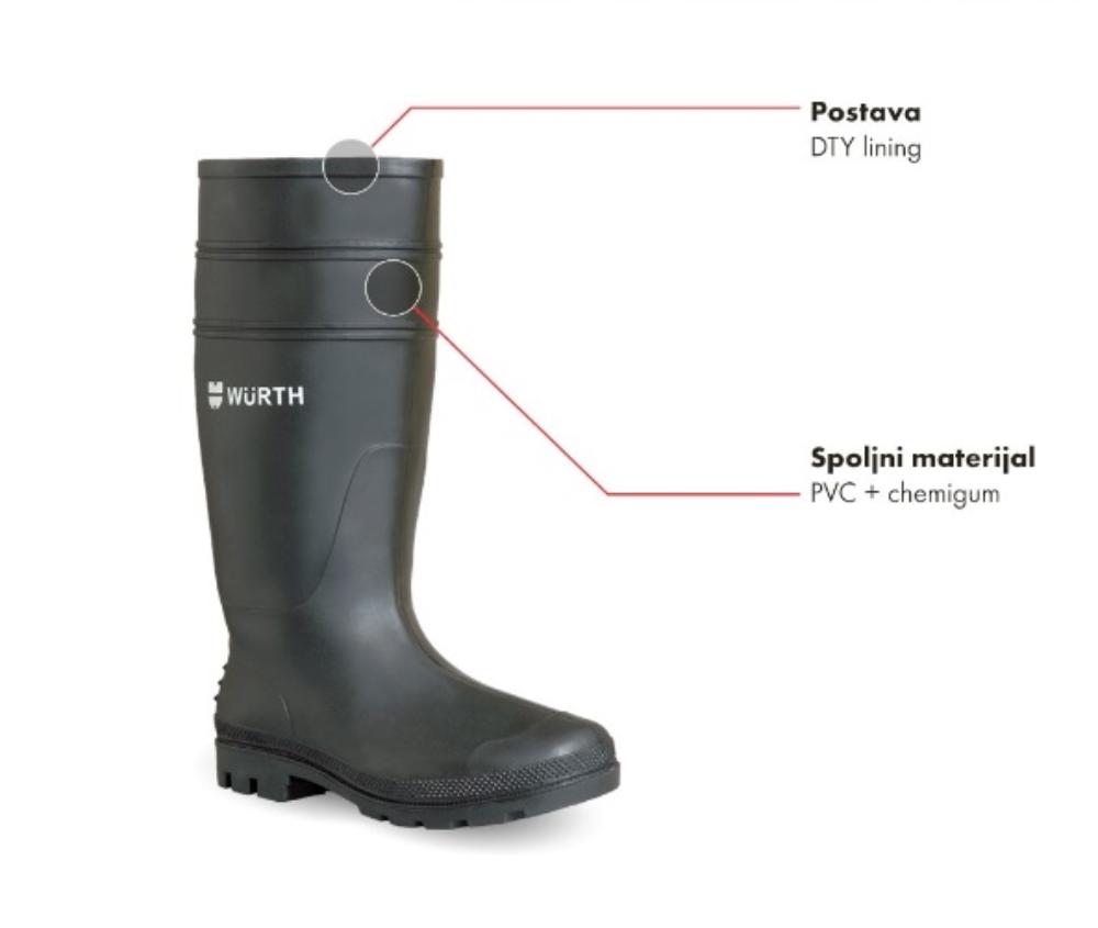 Slika CIZMA GUMENA STANDARD CRNA 44