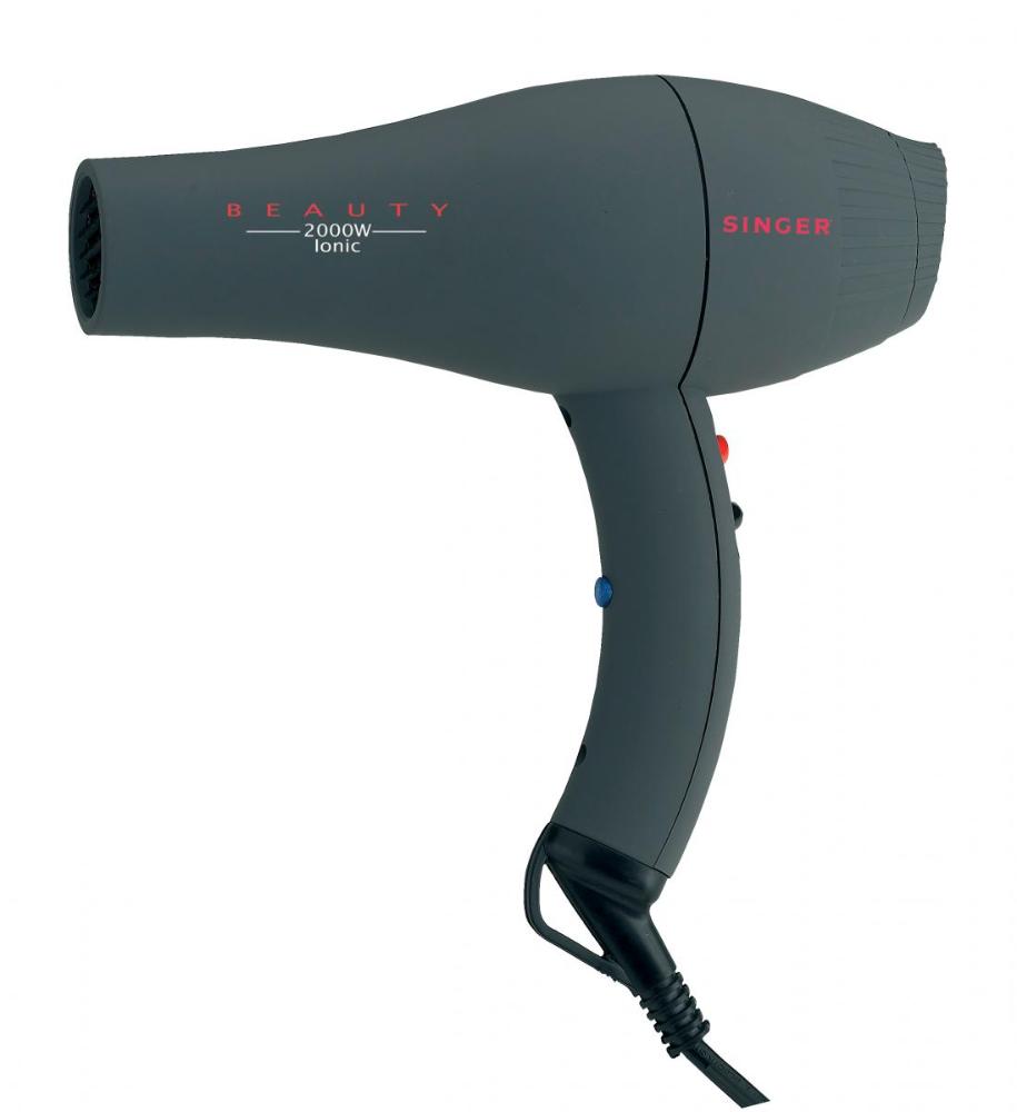 Slika SINGER Fen BEAUTY 2000W IONIC – CERAMIC Siva , 2 , 2000 W 