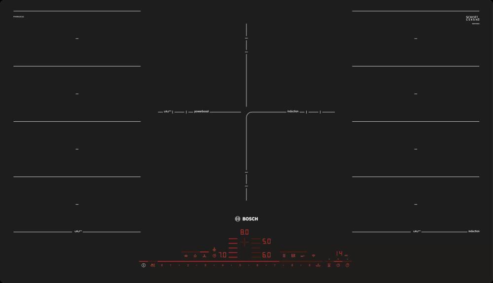 Slika BOSCH Ugradna ploča PXV901DV1E Indukciona Crna