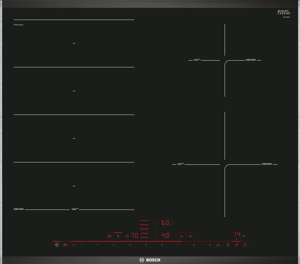 Slika BOSCH Ugradna ploča PXE675DE4E Indukciona Crna