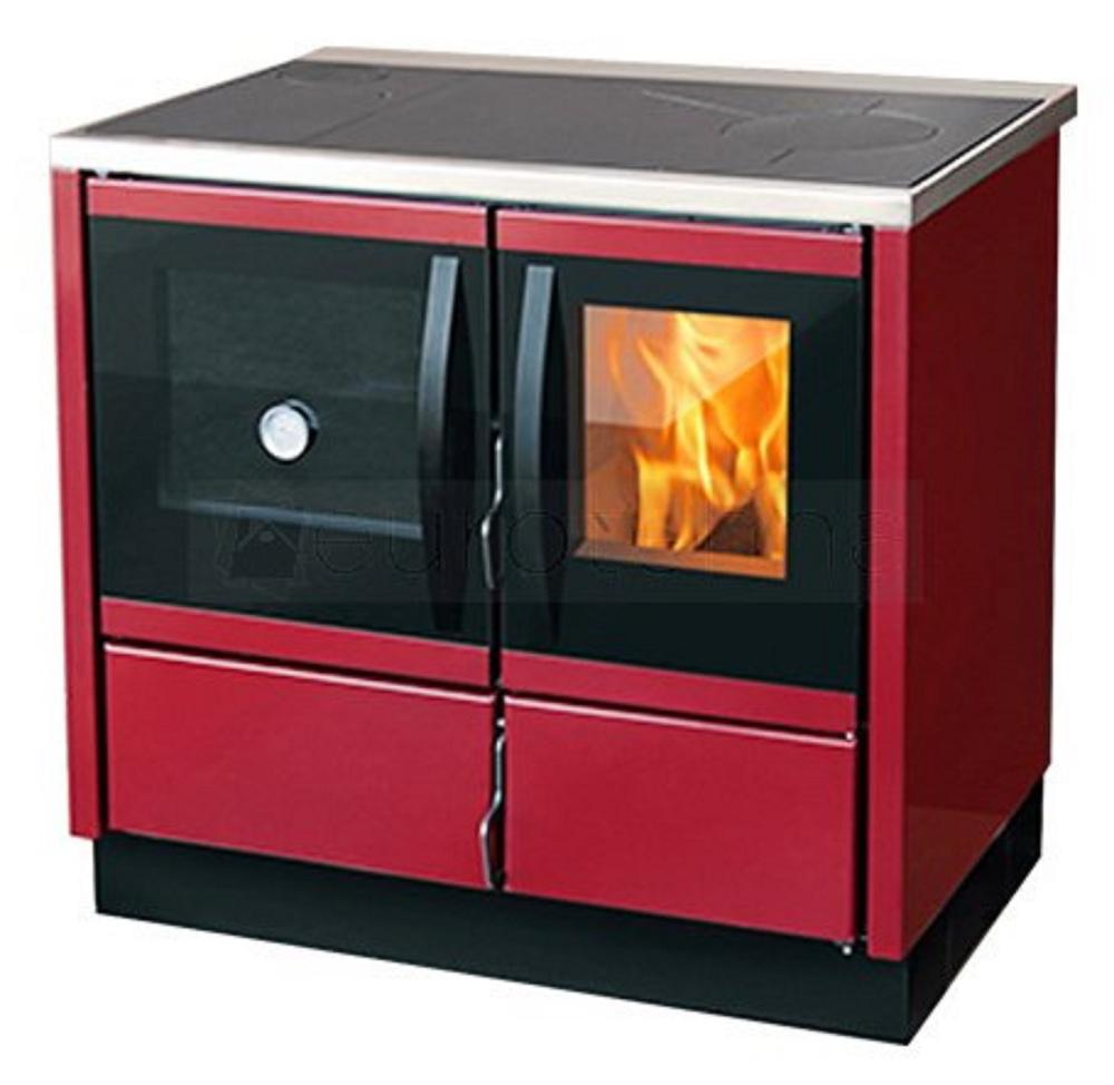 Slika MBS Šporet ROCKY LEVI Bordo Drva i ugalj 