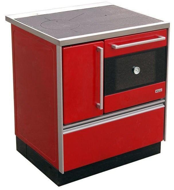 Slika MBS Šporet ROYAL 720+P3 DESNI Crvena Drvo/Ugalj