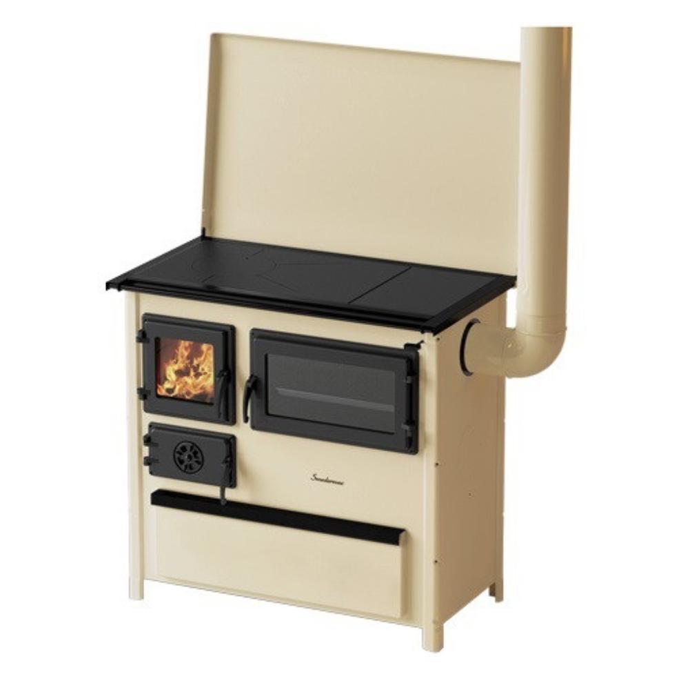 Slika MBS Šporet TREND DESNI Krem Drvo/Ugalj