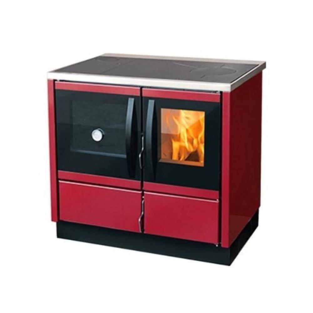 Slika MBS Šporet za etažno grejanje THERMO ROCKY DESNI Bordo Drva i ugalj 