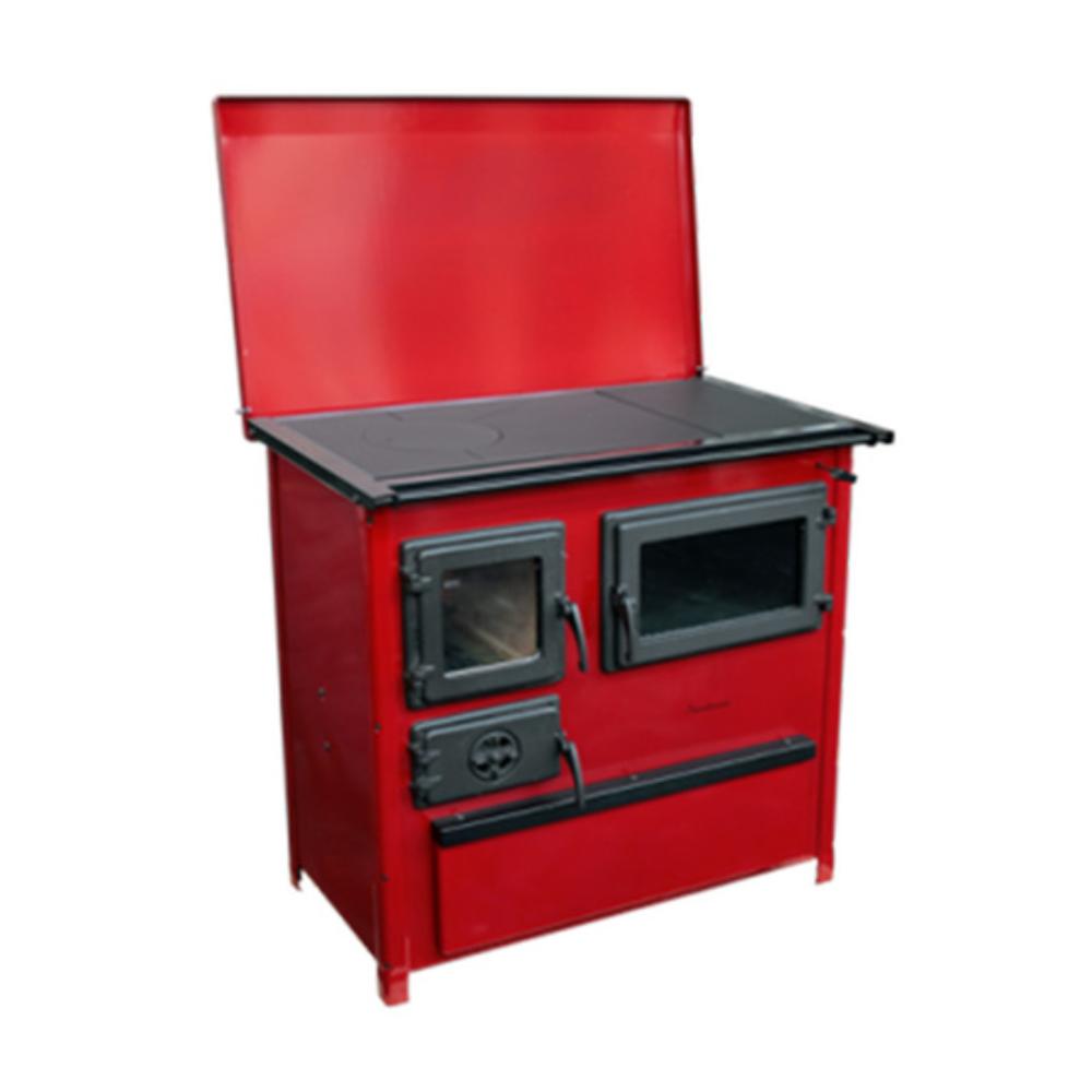 Slika MBS Šporet TREND DESNI Crvena Drvo/Ugalj