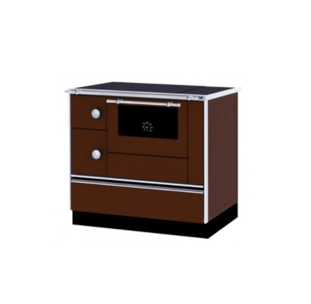 Slika ALFA PLAM Šporet za etažno grejanje 90 ETAZ HET DESNI Braon Drvo/Ugalj