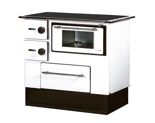 Slika ALFA PLAM Šporet 46 ELEGANT S 2 R LEVI Bela Drvo/Ugalj