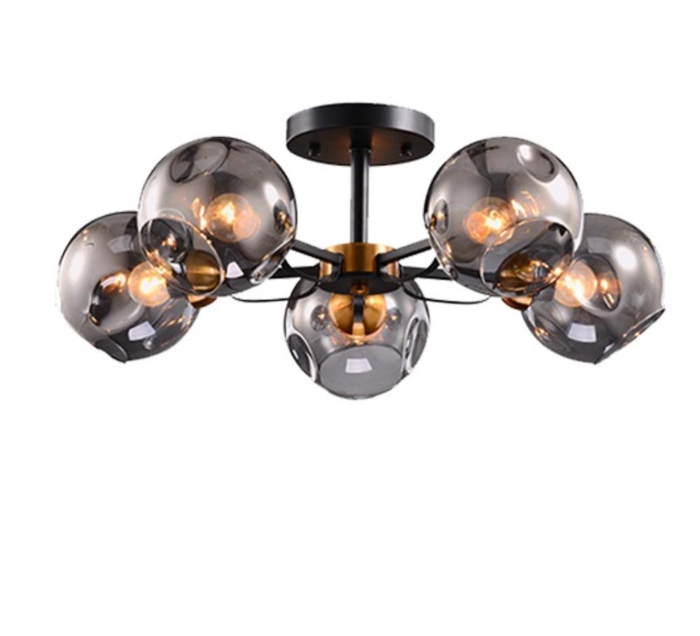 Slika ELMARK ELLARIA LUSTER 5XE27 DRVO/SIVA