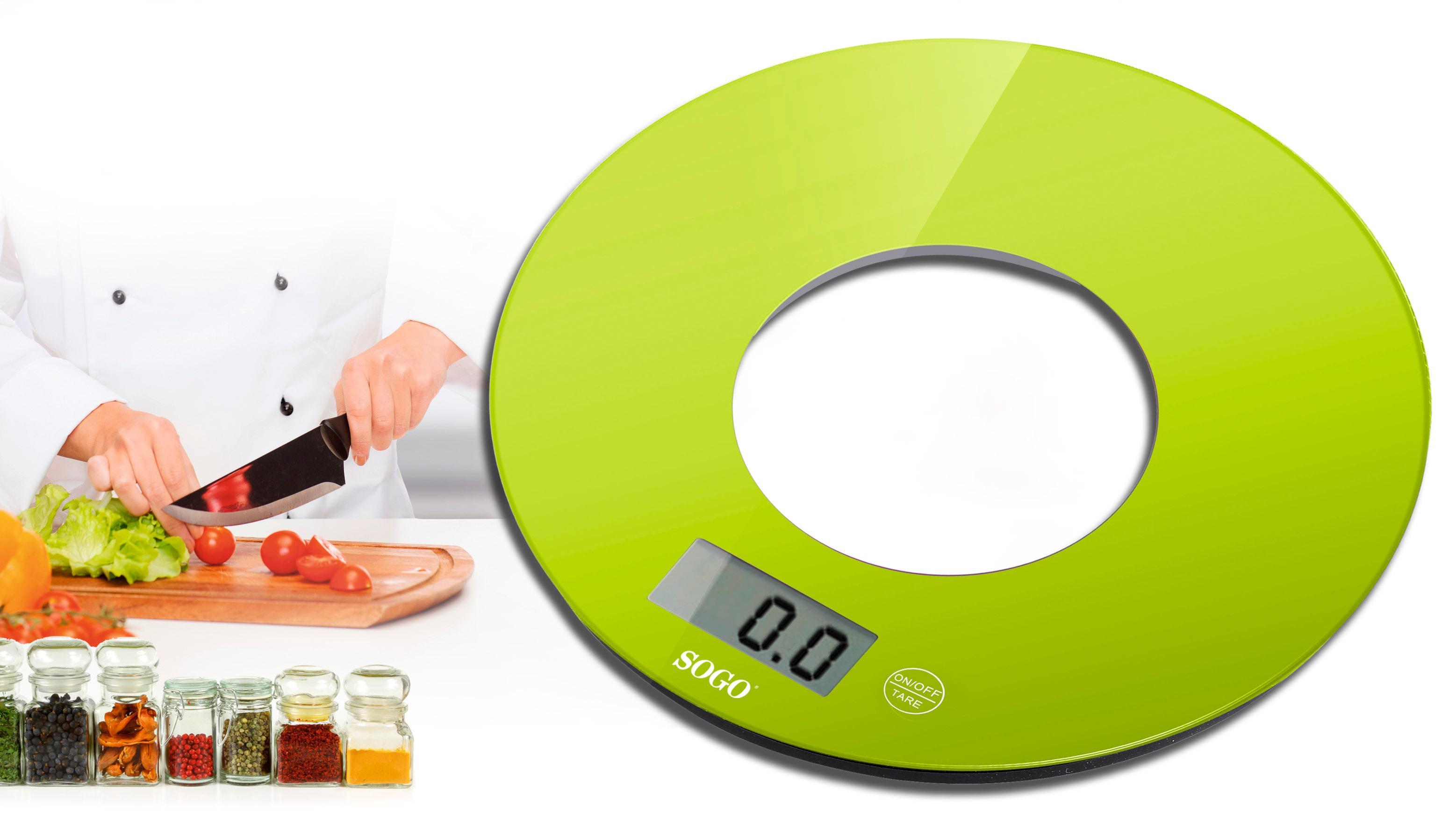 Slika SOGO Kuhinjska vaga BAC-SS-3965 Digitalna  Zelena , 5 kg