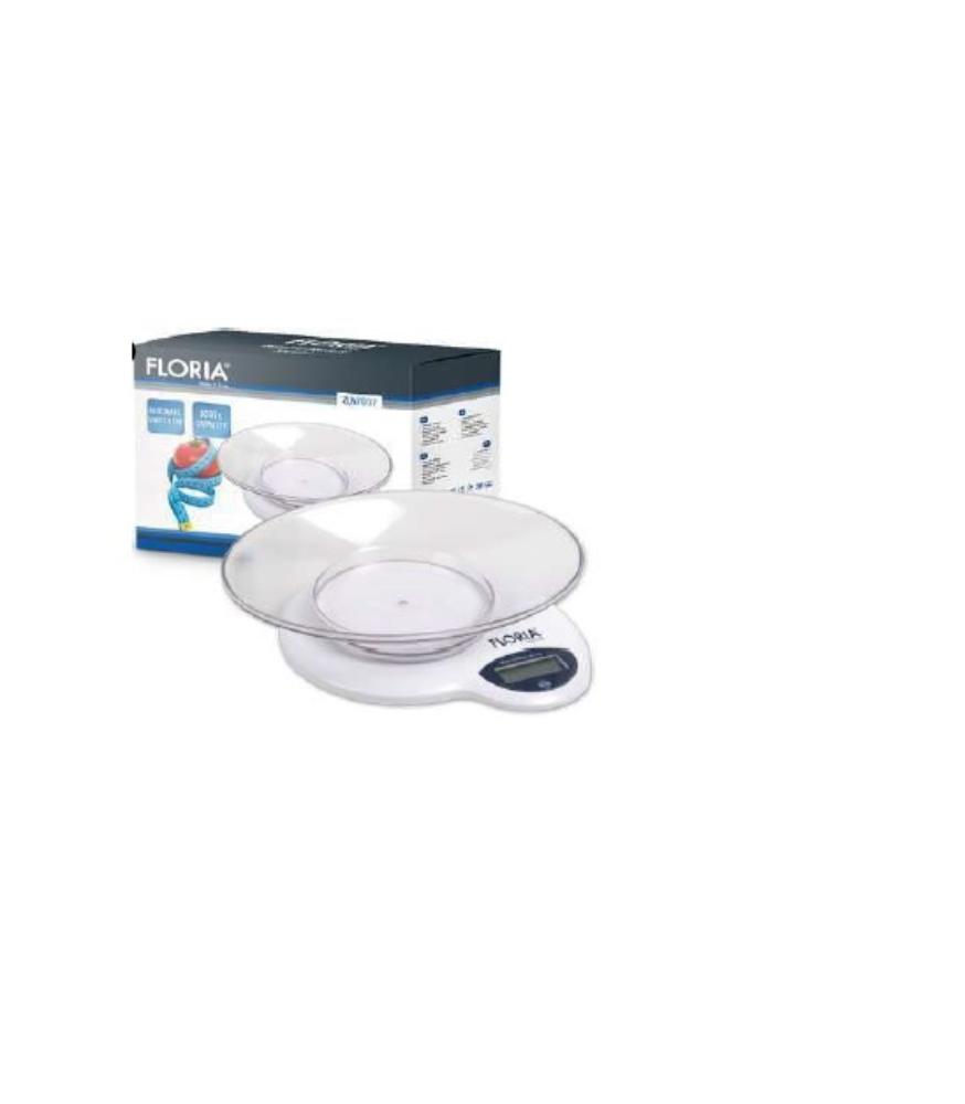 Slika FLORIA Kuhinjska vaga ZLN7697W Digitalna Bela , 3 kg