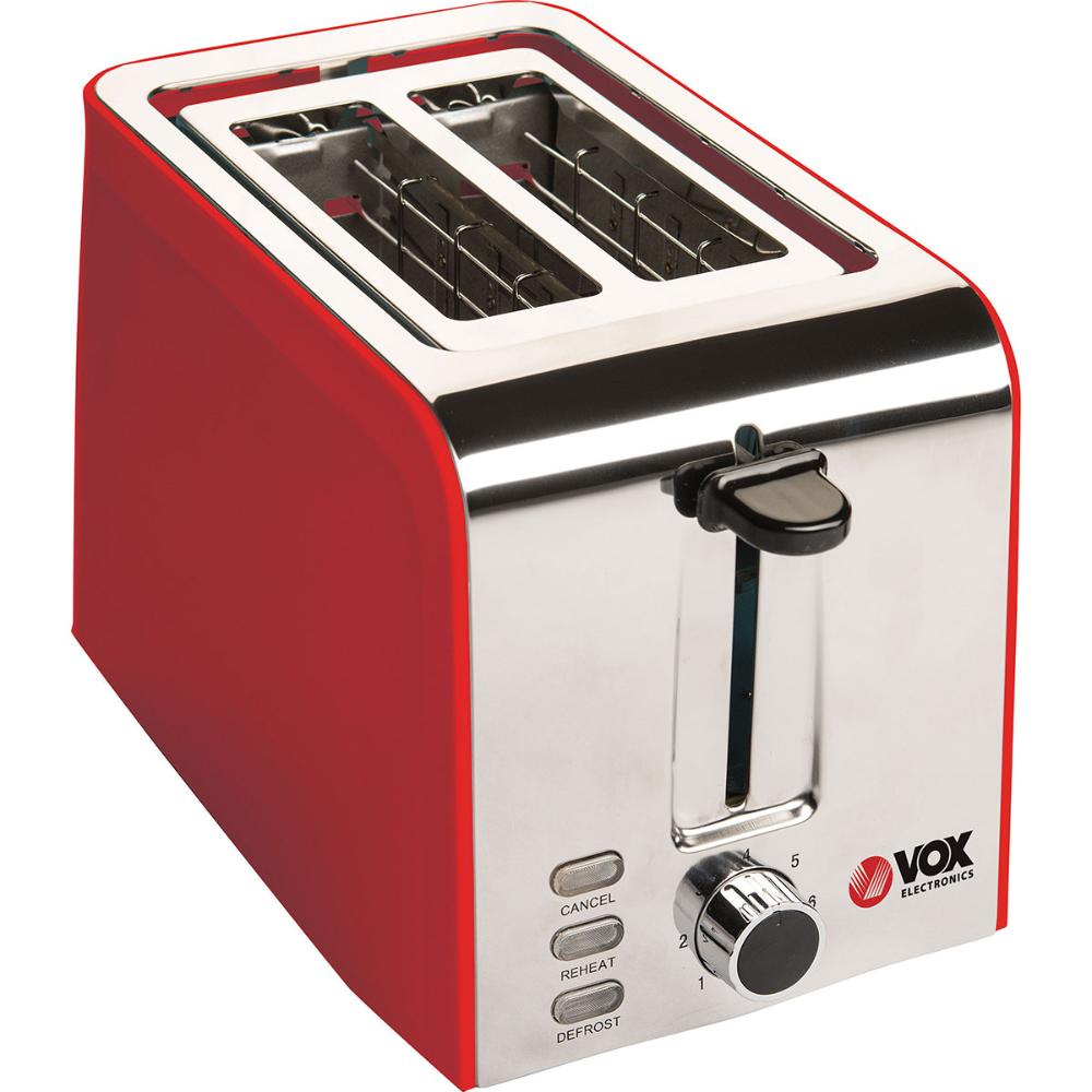 Slika VOX Toster TO1703  Crvena , 850w