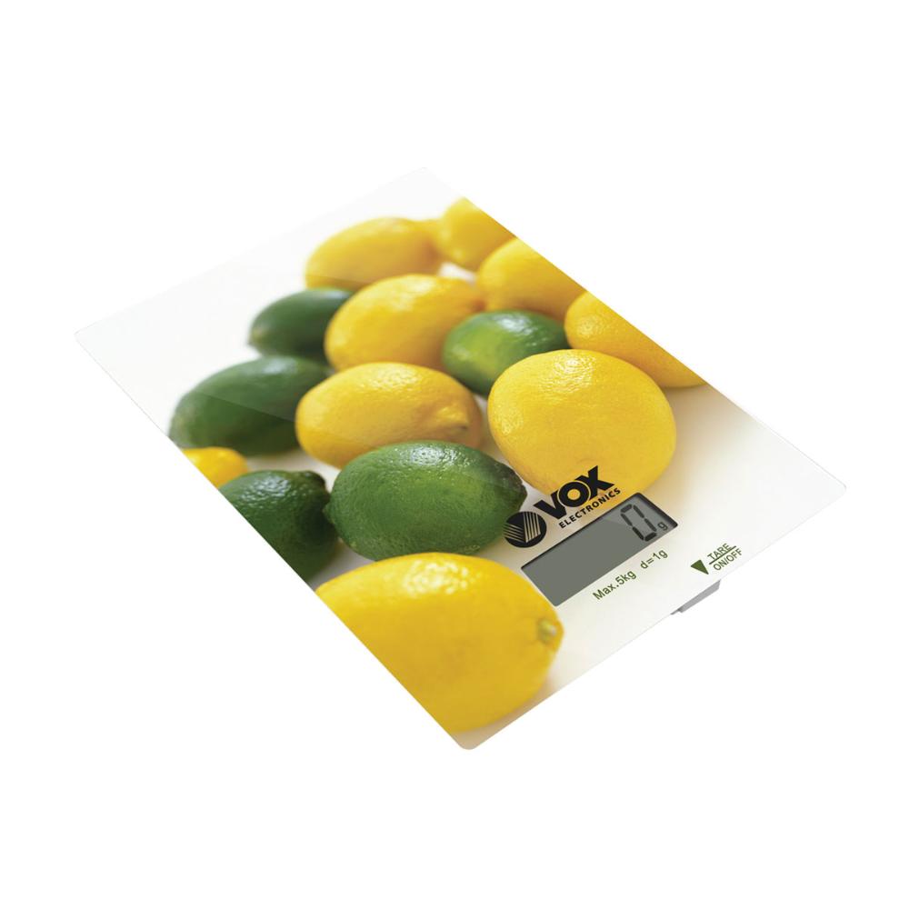 Slika VOX Kuhinjska vaga KW2711  Digitalna Bela-žuta ,  5kg