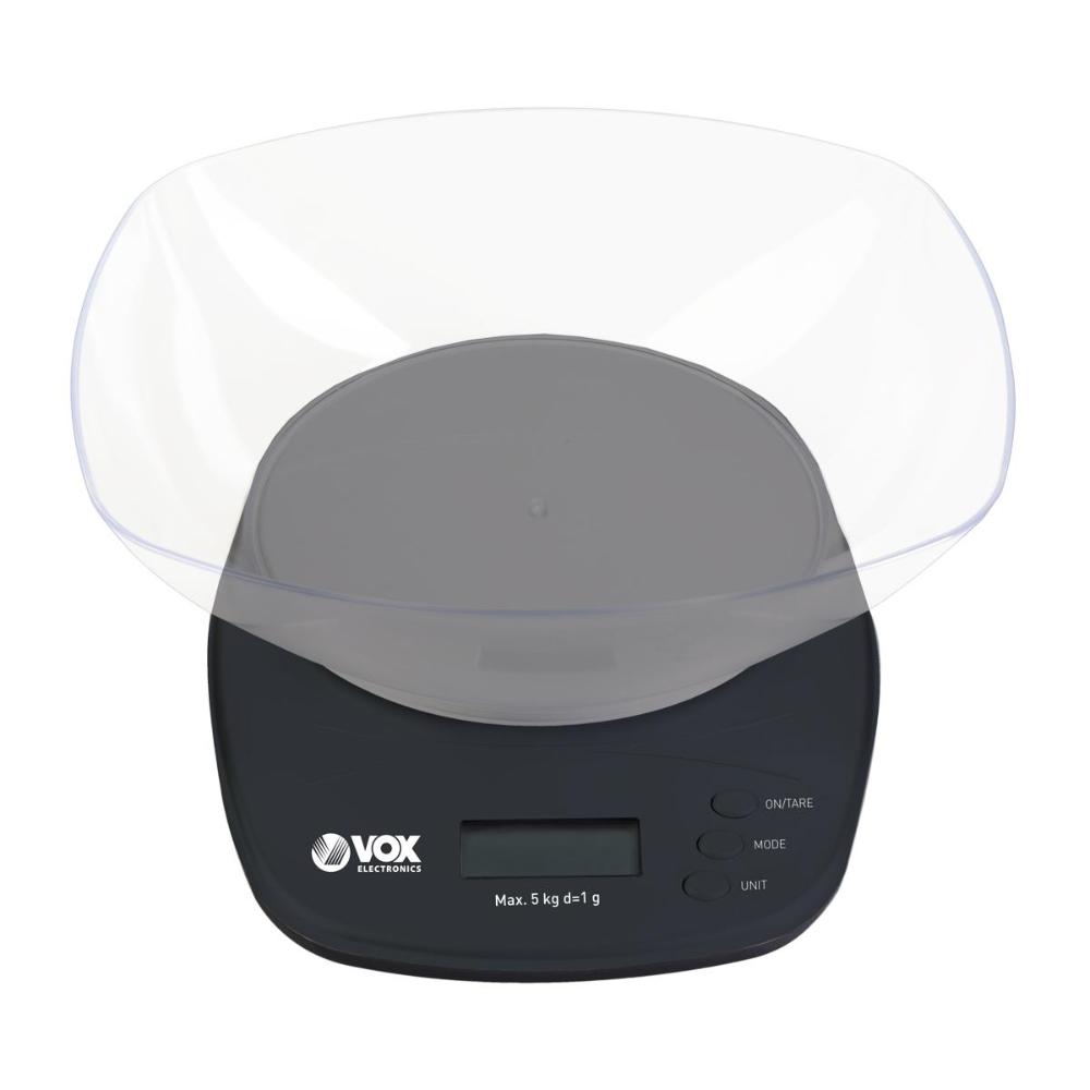Slika VOX Kuhinjska vaga KW0301DB Digitalna Crna , 5 Kg