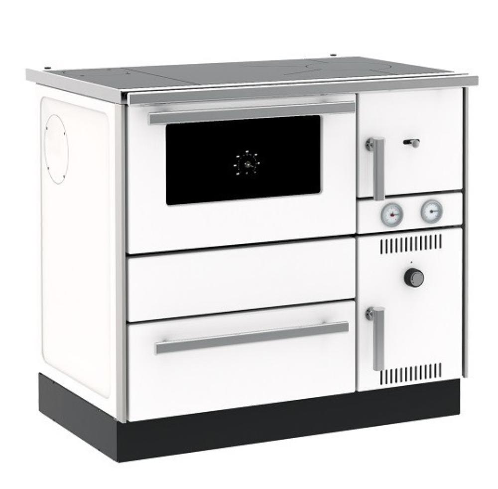 Slika ALFA PLAM Šporet za etažno grejanje TERM 20 NR LEVI Bela Drvo/Ugalj