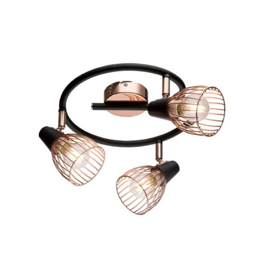 Picture of AMBIX SPOT SVETILJKA 3XE14 CRNA/BAKAR