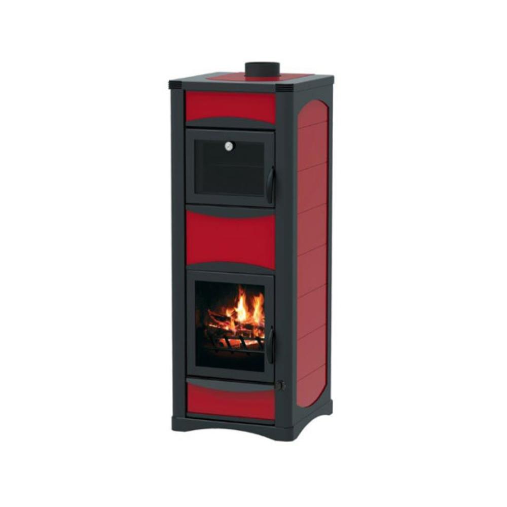 Slika ALFA PLAM Peć na čvrsto gorivo PAOLLO F Crvena  20 kW 
