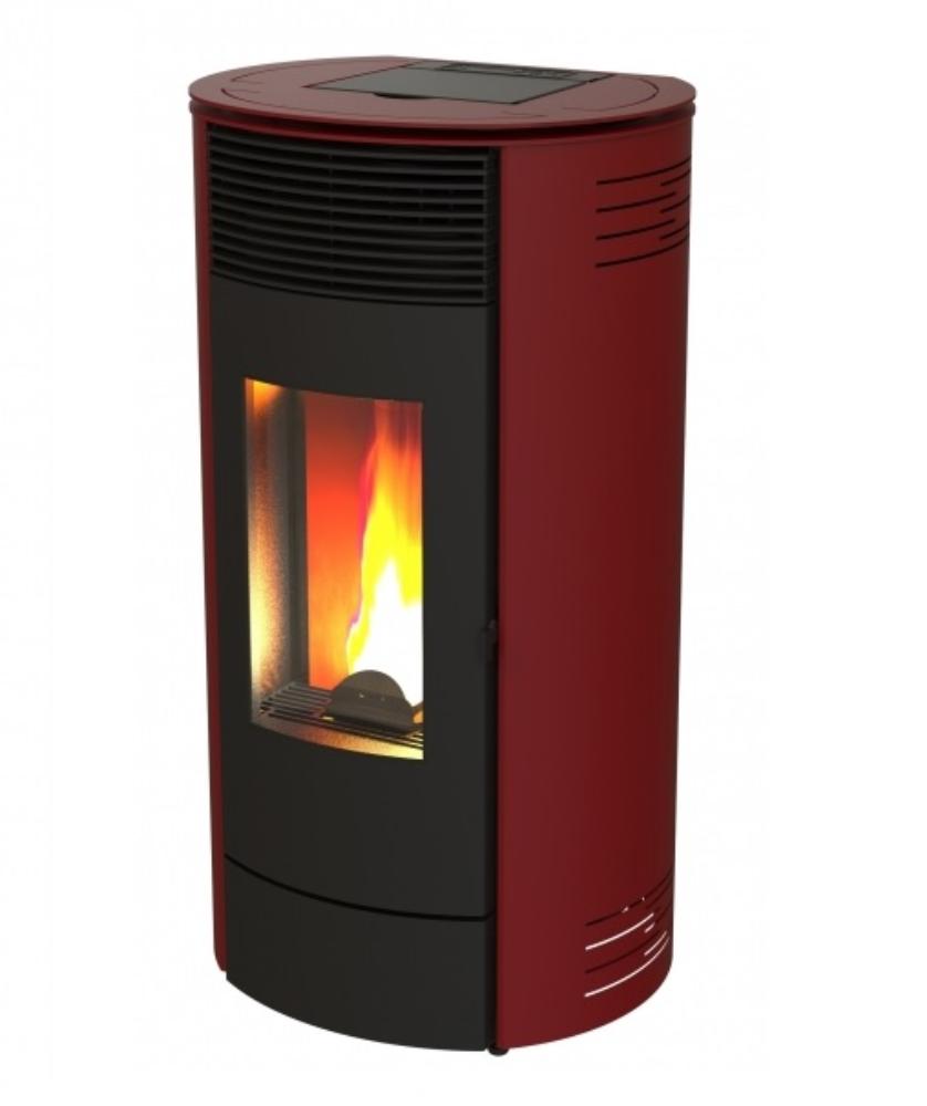 Slika ALFA PLAM Peć na pelet CALUX KYRA Crvena 7.5 kW 