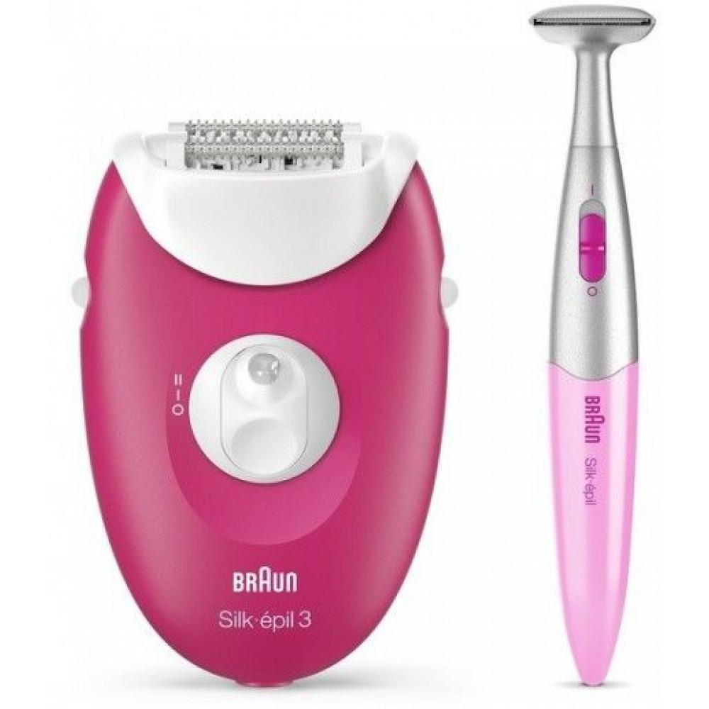 Slika BRAUN Epilator SE3420 Bela/Roze ,  Pincete , 2 brzine
