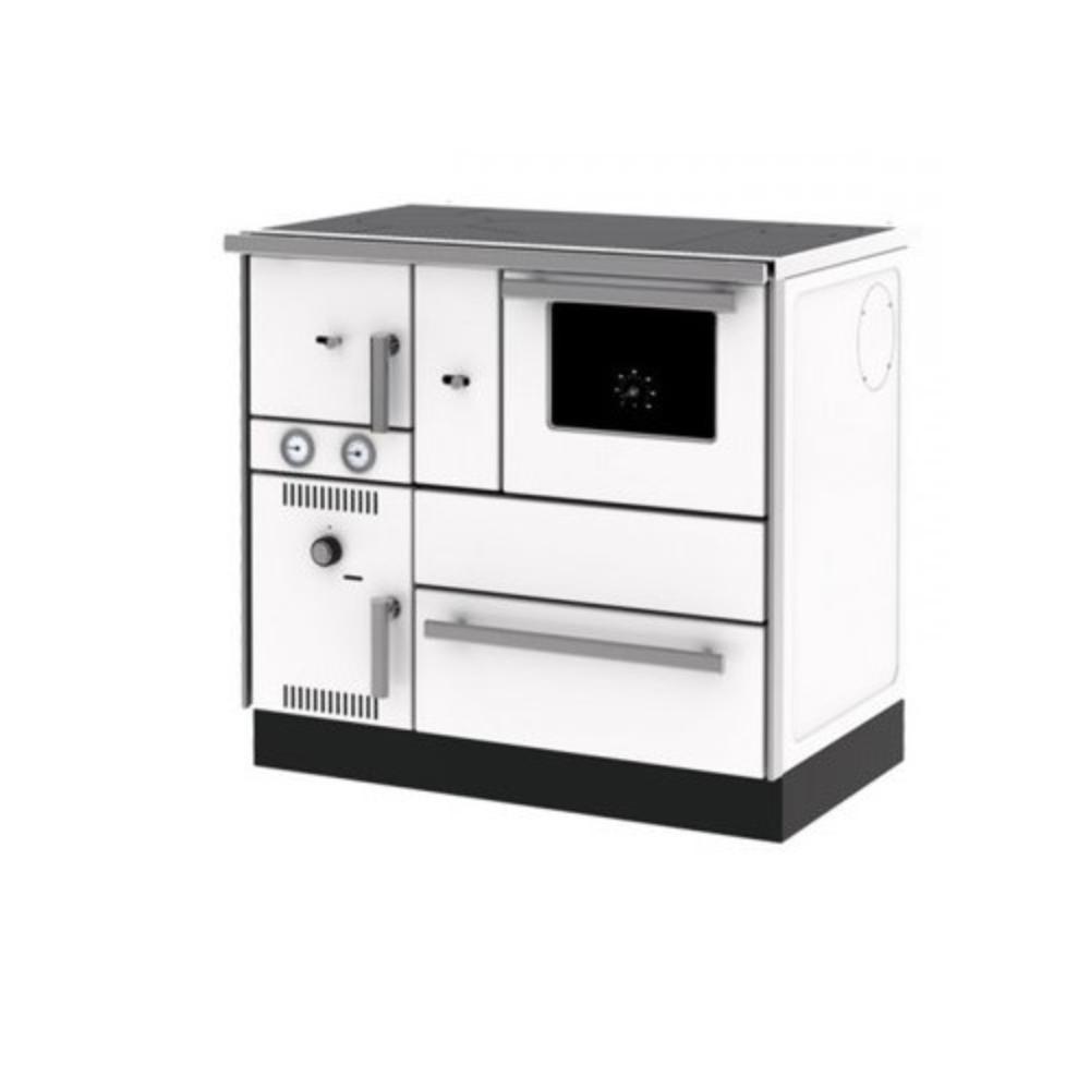 Slika ALFA PLAM Šporet za etažno grejanje TERM 27 NR DESNI Bela Drvo/Ugalj