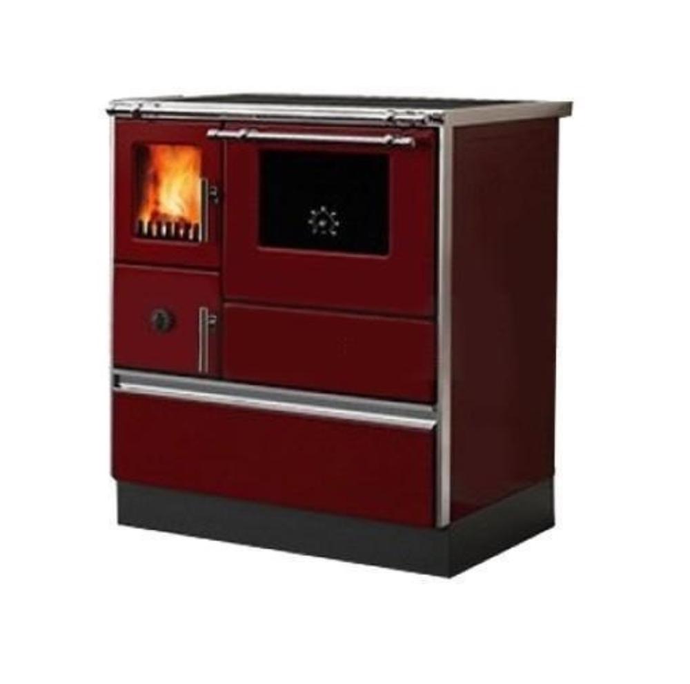 Slika ALFA PLAM Šporet 70 DOMINANT ECO Crvena Drvo/Ugalj