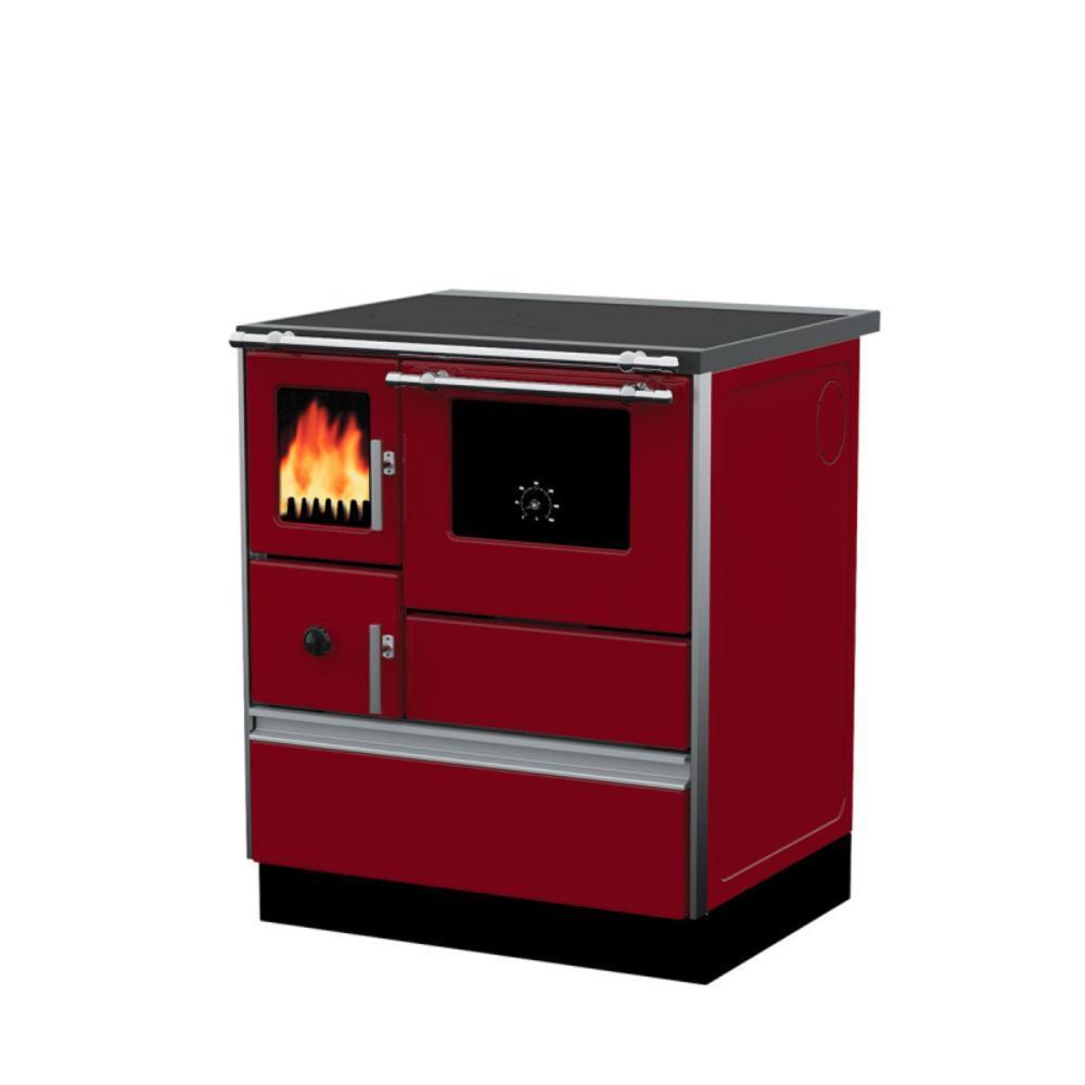 Slika ALFA PLAM Šporet 85G ECO Crvena Drvo/Ugalj  