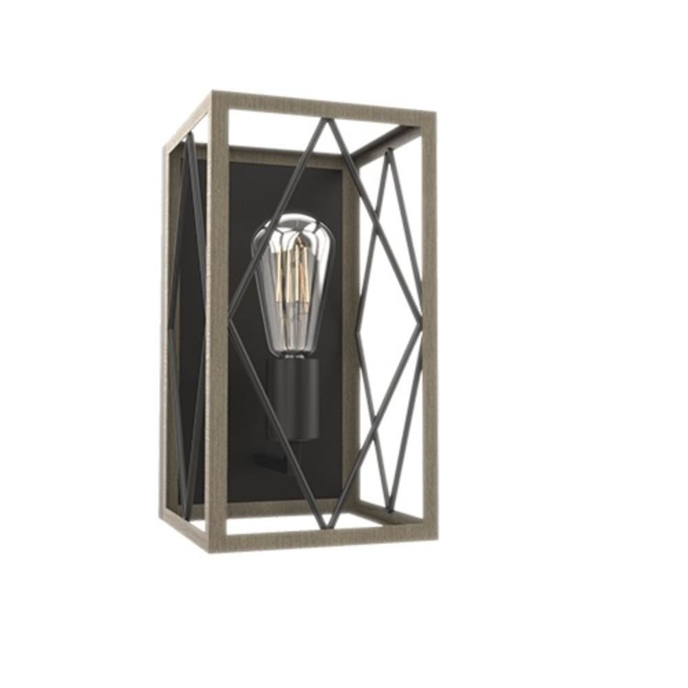 Picture of VICTOR ZIDNA SVETILJKA 1XE27 230V MAT CRNA/MAHAGONI