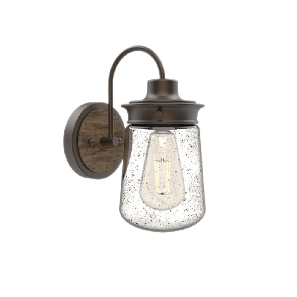 Picture of BIANCA ZIDNA SVETILJKA 1XE27 230V MAT CRNA/DRVO