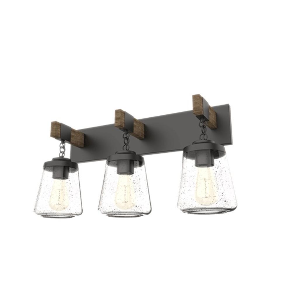 Slika PAOLA ZIDNA SVETILJKA 3XE27 230V MAT CRNA/DRVO