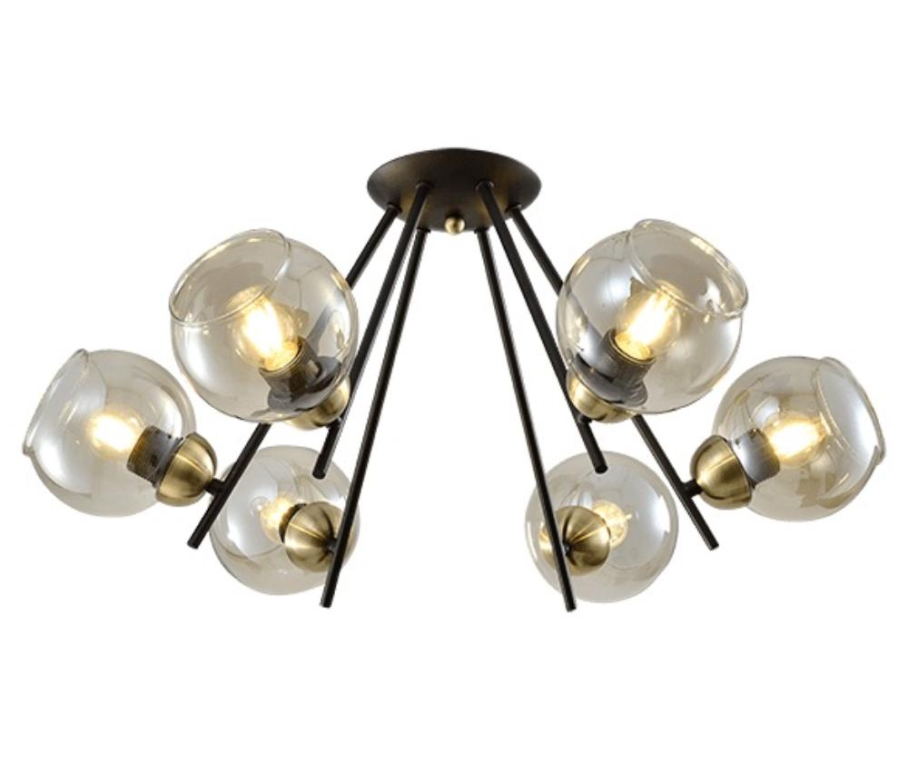 Picture of RICK LUSTER 6XE27 CRNA MAT/BRONZA