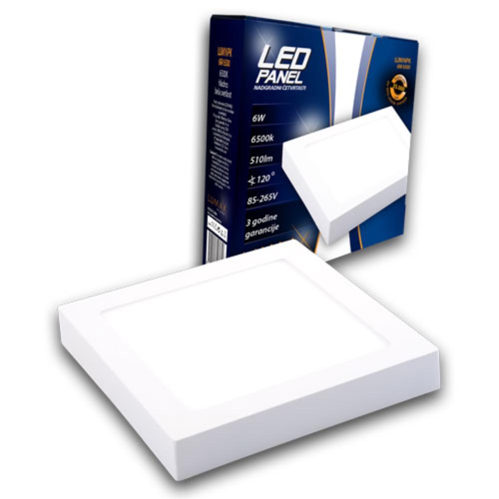 Slika LUMAX LED PANEL NADGRADNI ČETVRTASTI  MNPK 6W 6500K